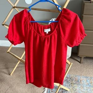 Madewell Texture & Thread Red Shirt